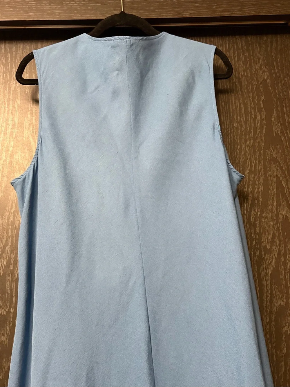 Abercrombie & Fitch Sleeveless V-Neck Maxi Dress in Sky Blue